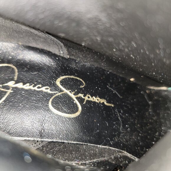 Jessica Simpson Black Suede Thigh High Boots with 4" Stiletto Heel, Size 8.5M/39 - Picture 10 of 12